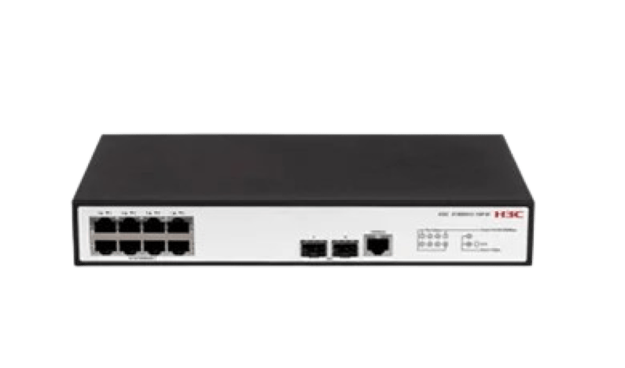 سويتش Layer 2 مُدار H3C بـ8 منافذ جيجابت ومنفذي SFP موديل LS-1850V2-10P-EI-GL
