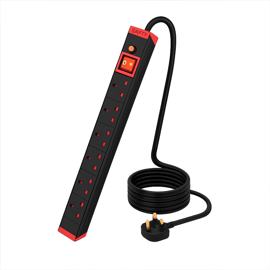 وحدة توزيع طاقة SAFIX PDU 820 - 6 منافذ (بلاستيك)