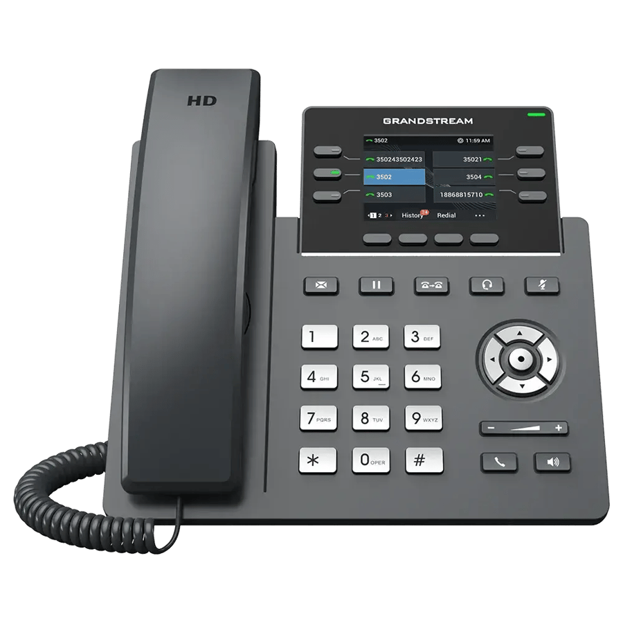 هاتف IP مكتبي جراندستريم بـ6 حسابات SIP و6 مفاتيح خط وWi‑Fi 6 موديل GRP2613W