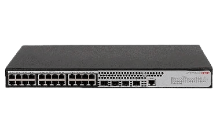 سويتش Layer 2 مُدار H3C بـ24 منفذ جيجابت و4 منافذ SFP موديل LS-1850V2-28P-EI-GL