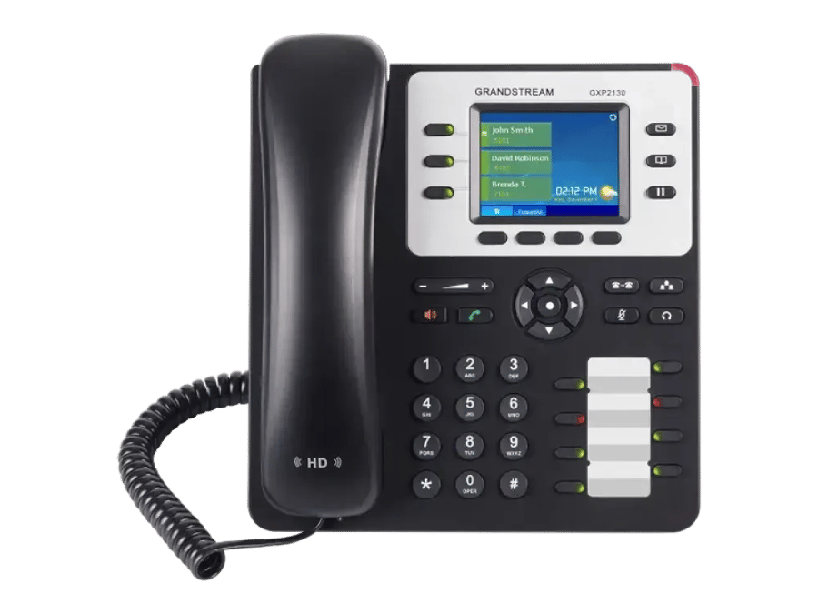 هاتف IP مكتبي جراندستريم بـ3 خطوط و3 حسابات SIP و8 مفاتيح BLF موديل GXP2130