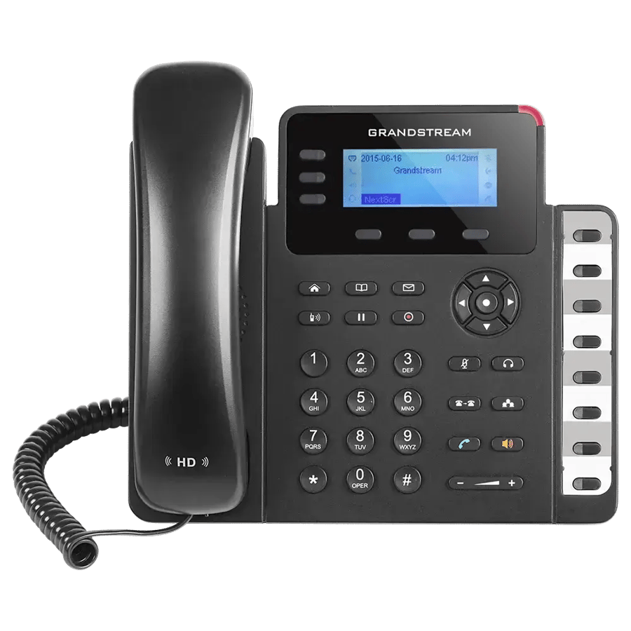 هاتف IP مكتبي جراندستريم بـ3 خطوط و3 حسابات SIP و8 مفاتيح BLF موديل GXP1630