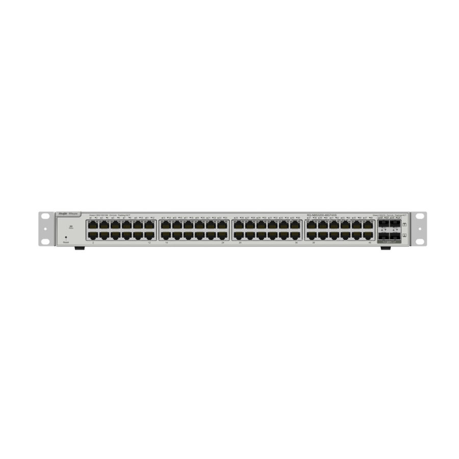 سويتش Layer 2+ مُدار روجي بـ48 منفذ جيجابت و4 منافذ 10G SFP+ موديل RG-NBS3200-48GT4XS