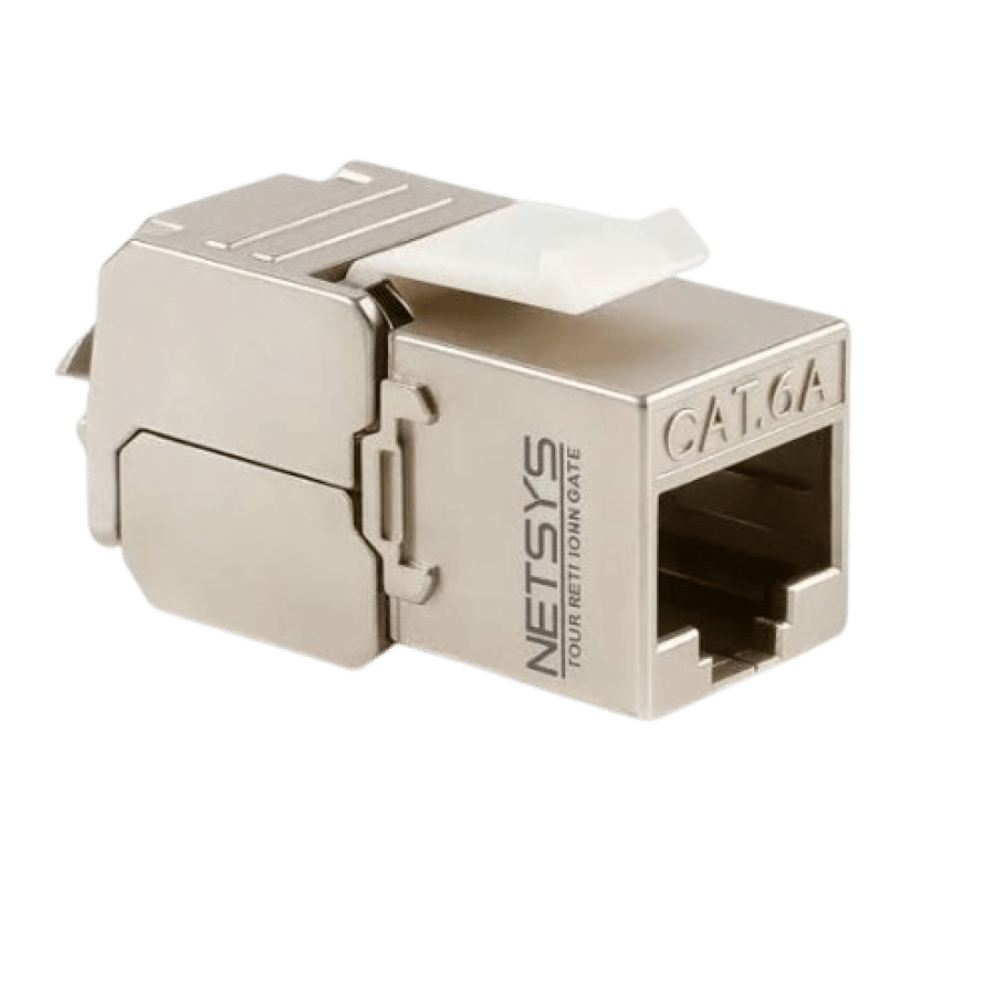 جاك شبكة RJ45 نت بون Cat6A UTP بزاوية 180 درجة موديل NKST2900-U