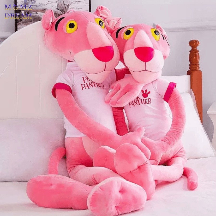 مجسم نمر الوردي (Pink Panther) ، تصميم جذاب بـ مقاس 55 سم .