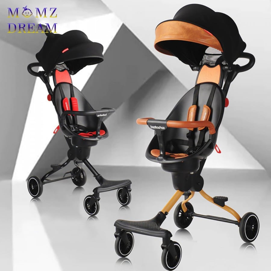 عربية أطفال باوباوهاو V5 مع مقعد دوران 360 درجة ، مناسبة للسفر مع مقعد قابل للعكس وتصميم مريح غير قابل للانزلاق - مثالي للآباء أثناء التنقل ماركة baobaohao الشهيرة .