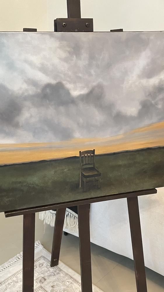 الحظة تأمل قبل انفجار المطر