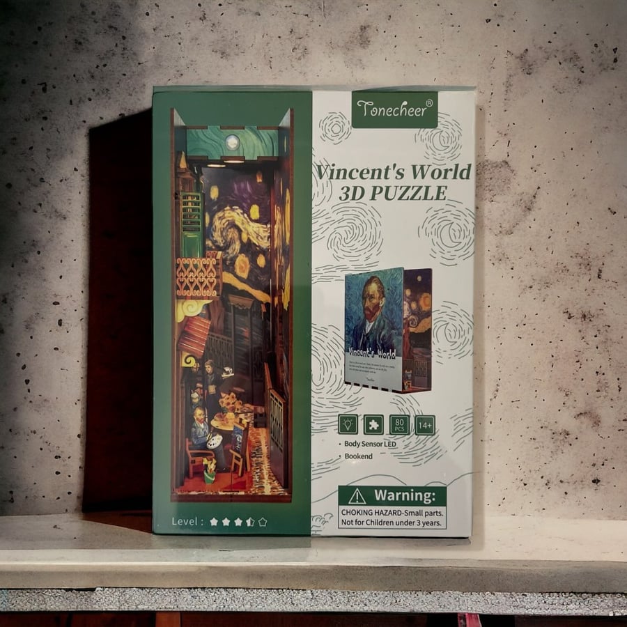 بازلز الكتاب book nook قصة فان جوخ - Vincent's world 3D puzzle