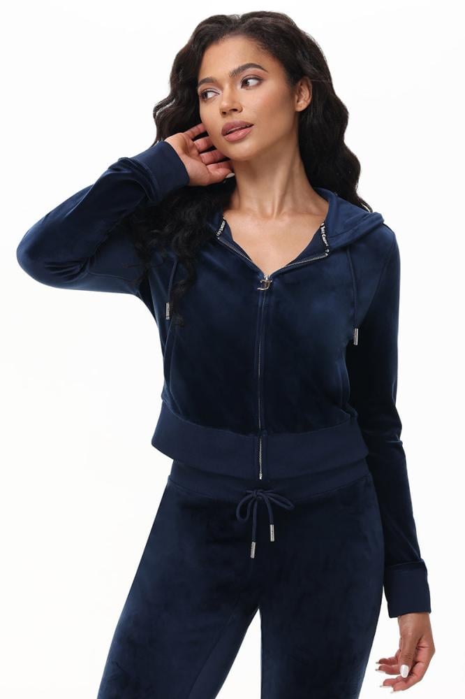 هودي جوسي كوتور OG Big Bling Velour Hoodie لون Regal Blue