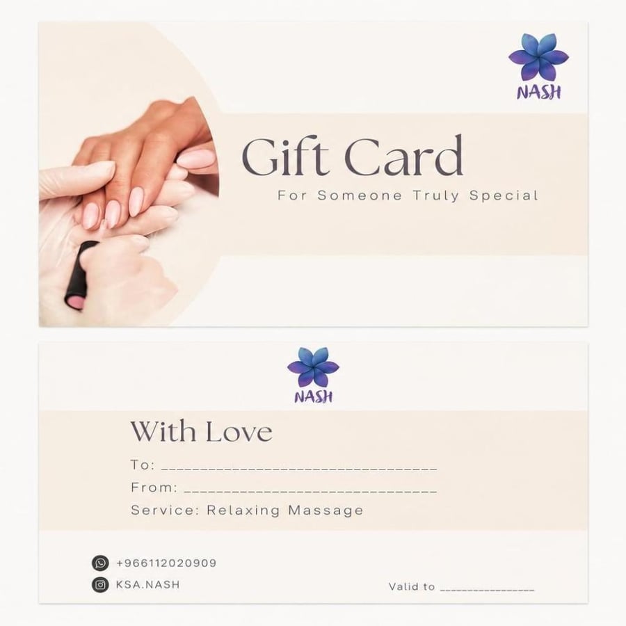 باقة ورد مع كرت اهداء ( خدمة مساج ريلاكس) / Flower Bouquet with Gift card (Relaxing Massage)