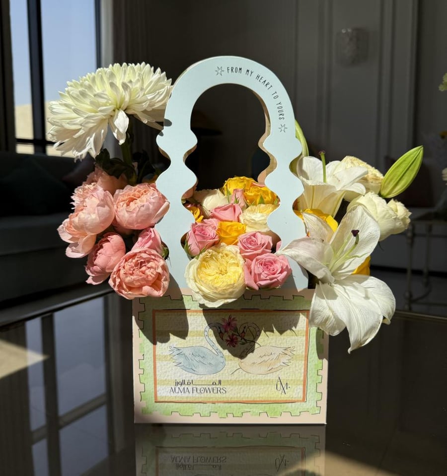 بوكس ورد رومانس- romance flower box
