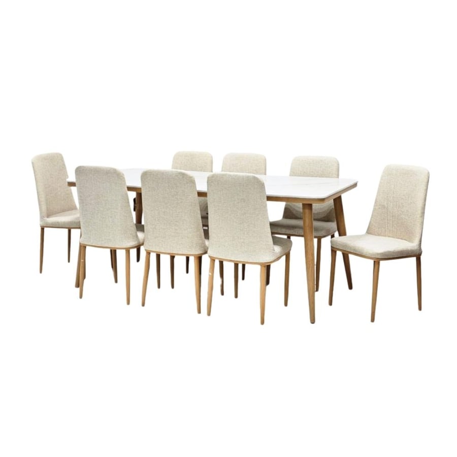 Dining table 8 chairs 1901-8 BIEGE
