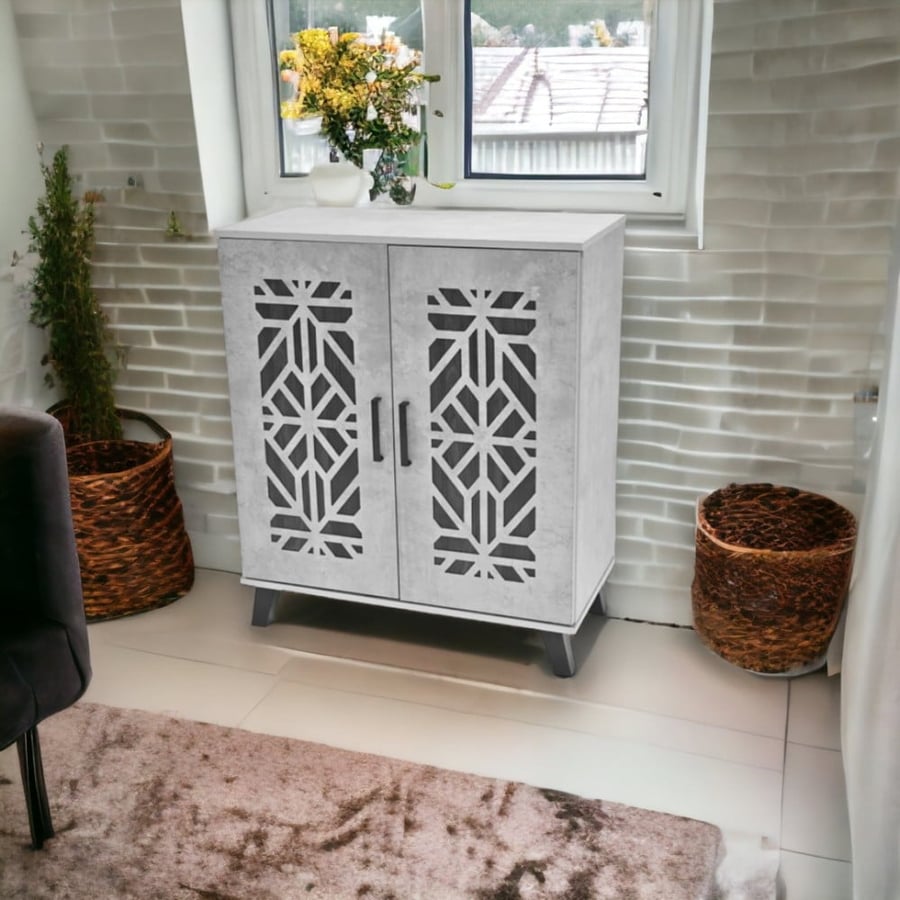 Gray shoe cabinet 80 in 40 in 95 cm