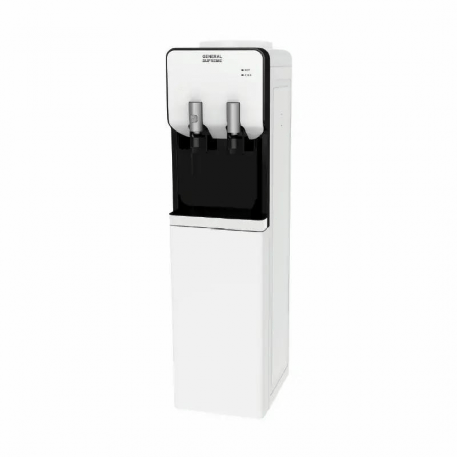 General Supreme hot and cold water dispenser, child safety lock, aluminum refrigeration compressor, white