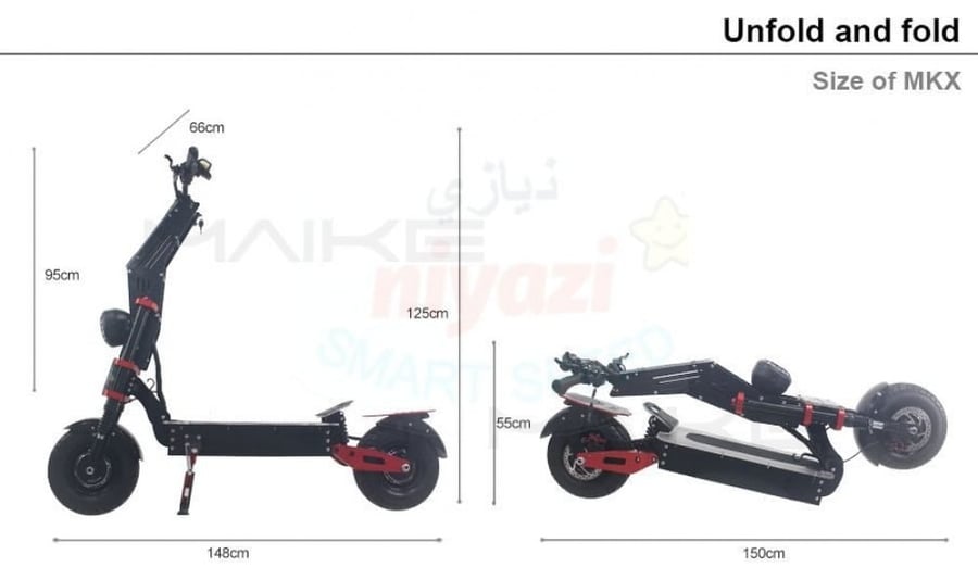 اسكوتر العملاق 60 فولت دبل قوة 8000 واط سرعته 100 كيلو