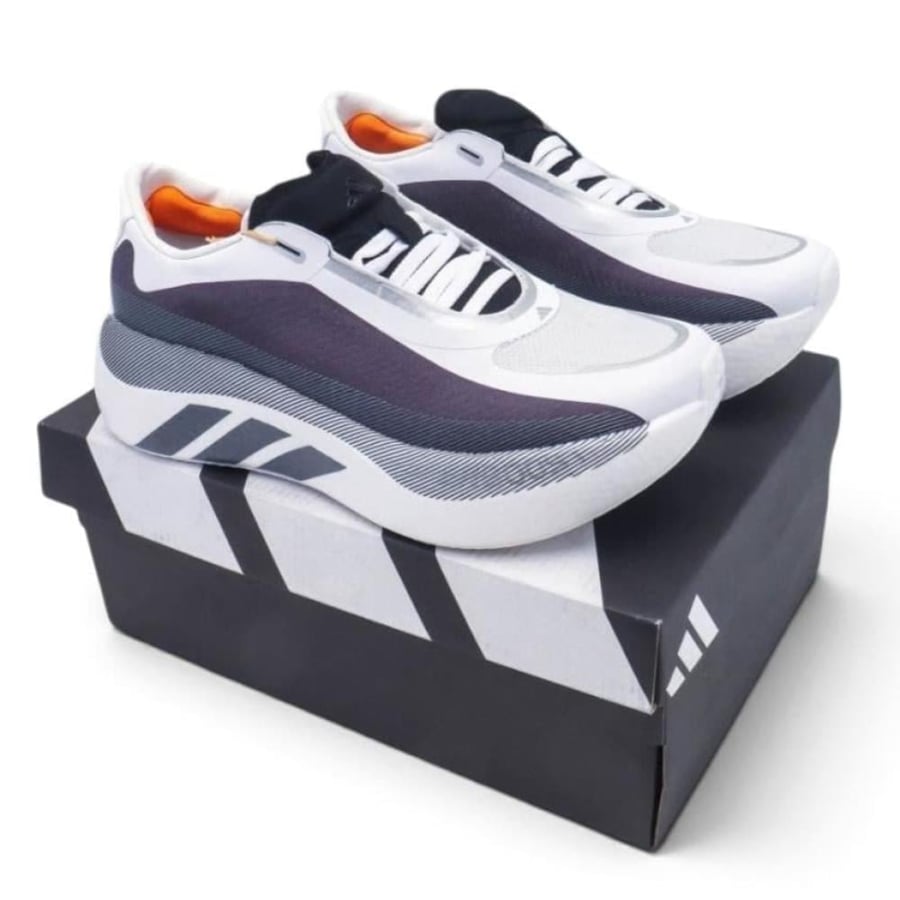 حذاء اديداس هايبربوست إيدج  Adidas Hyperboost Edg ابيض مع رمادي للجنسين