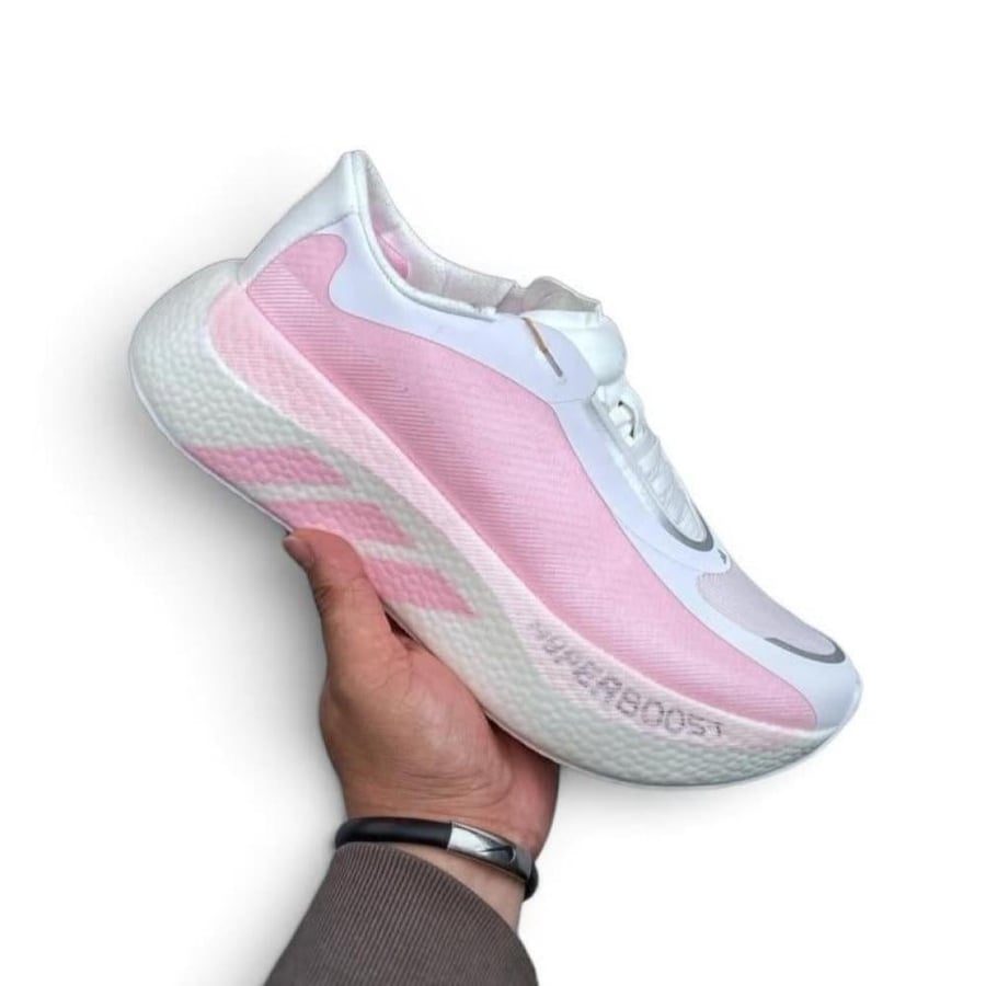 حذاء اديداس هايبربوست إيدج Adidas Hyperboost Edg ابيض مع وردي نسائي