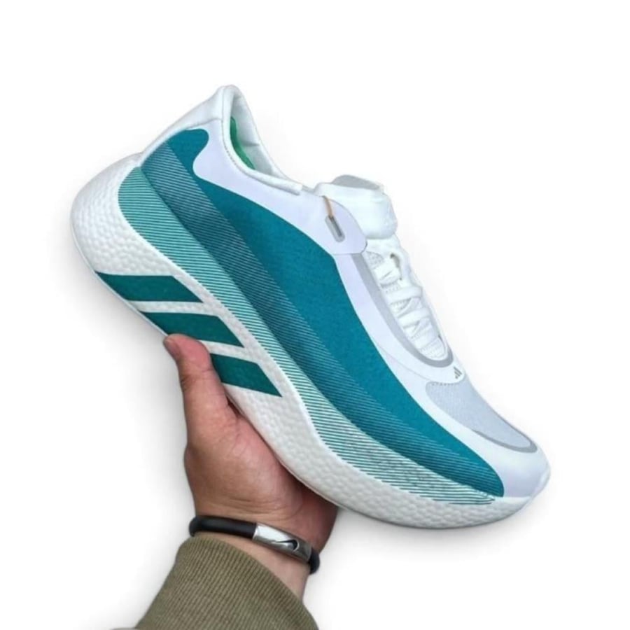 حذاء اديداس هايبربوست إيدج Adidas Hyperboost Edg ابيض مع اخضر فيروزي للجنسين