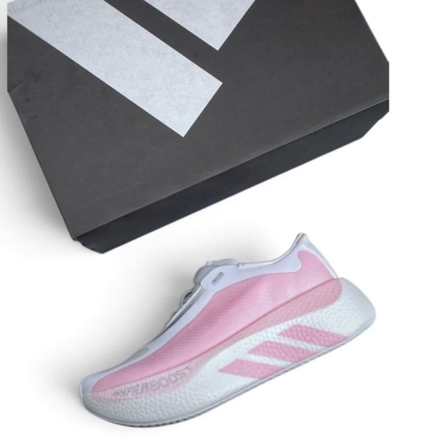 حذاء اديداس هايبربوست إيدج Adidas Hyperboost Edg ابيض مع وردي نسائي