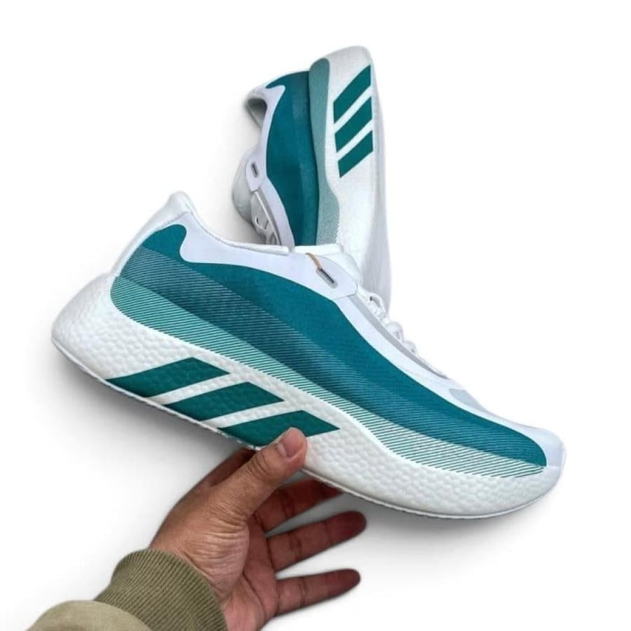 حذاء اديداس هايبربوست إيدج Adidas Hyperboost Edg ابيض مع اخضر فيروزي للجنسين