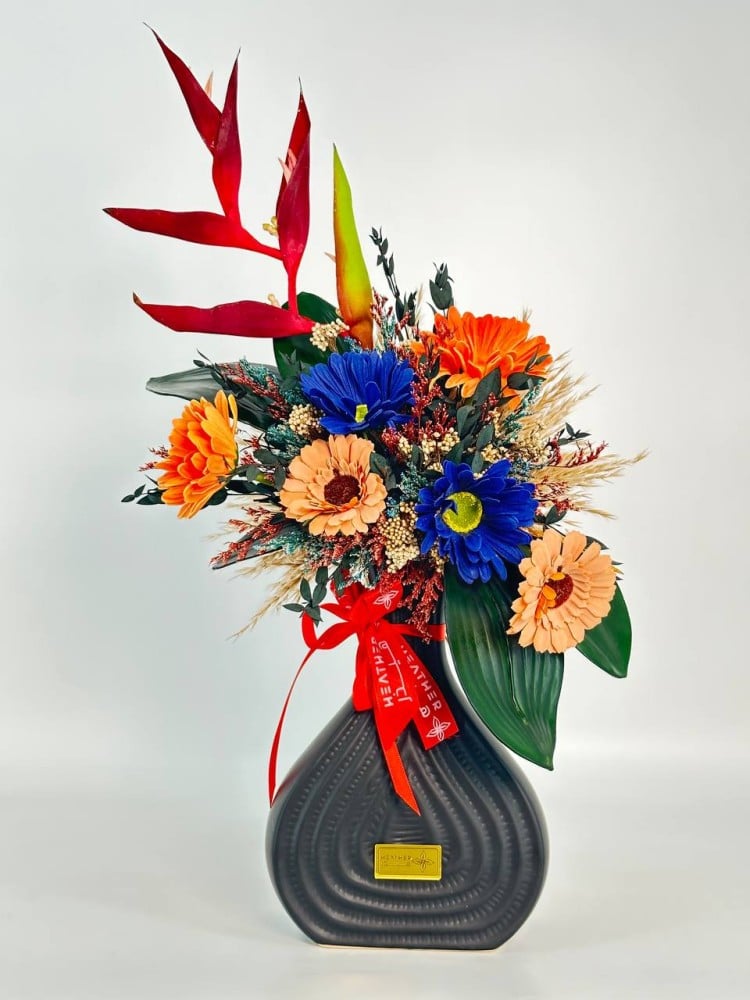 Rosaline marble vase
