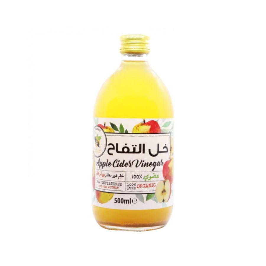 خل تفاح عضوي غير مفلتر 500ملي