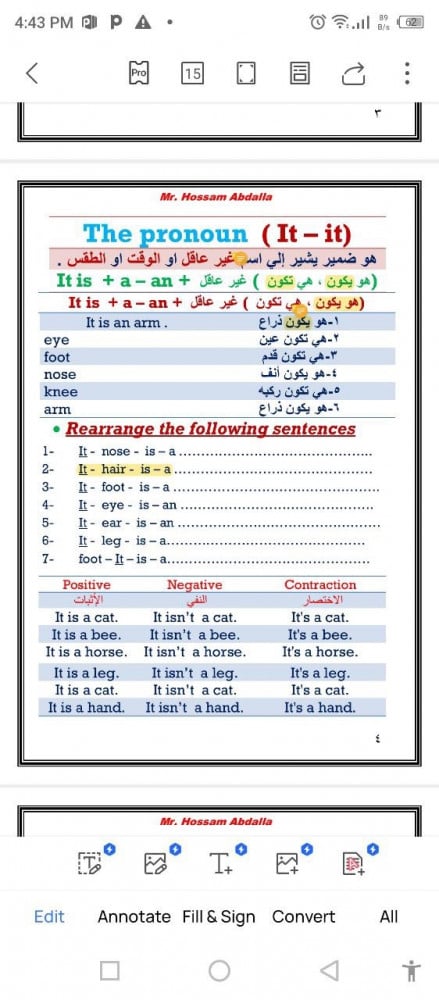 English language founding memo for children (PDF + video)