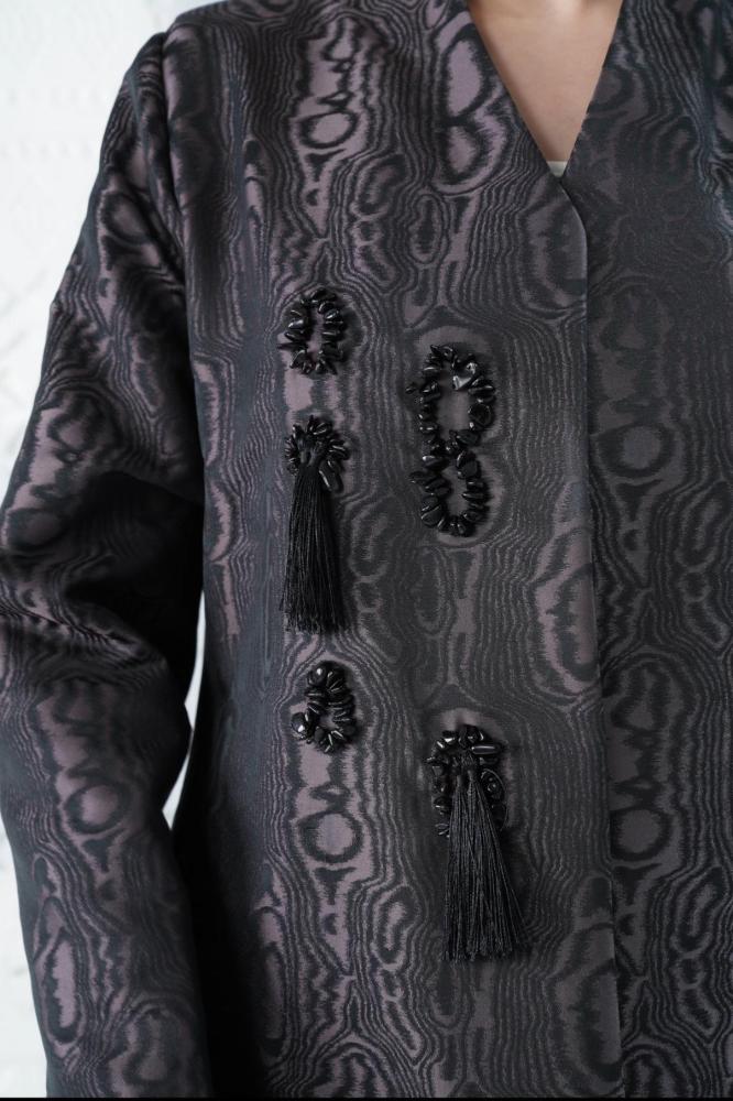 Immediate delivery Italian Feteet blazer decorated with stones and fringe #205