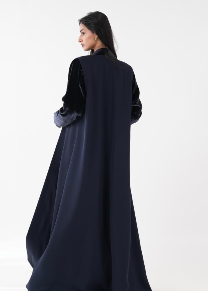 French navy velvet blazer