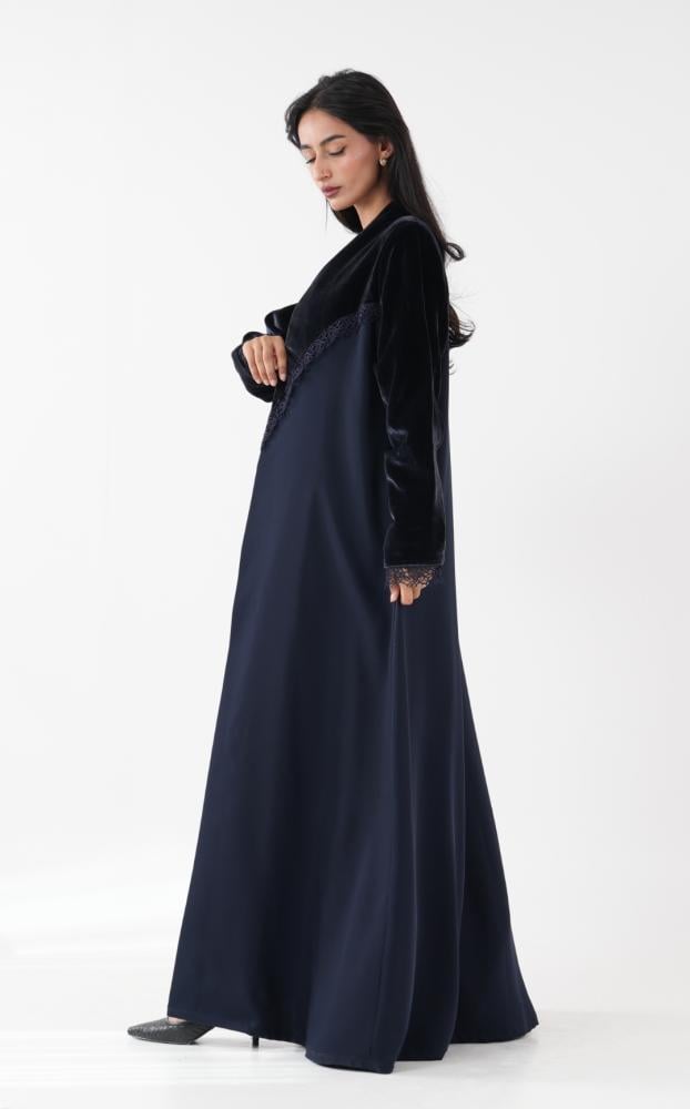 French navy velvet blazer