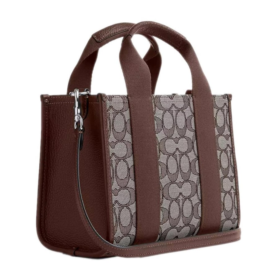 Smith tote bag brown silver