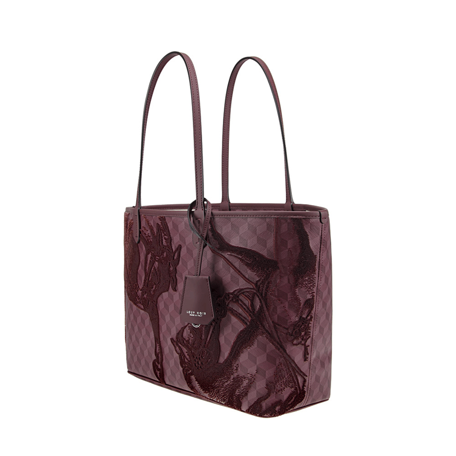 شنطه لوب نوار VELVET SHOPPER SMALL Fig  شنطه لوب نوار