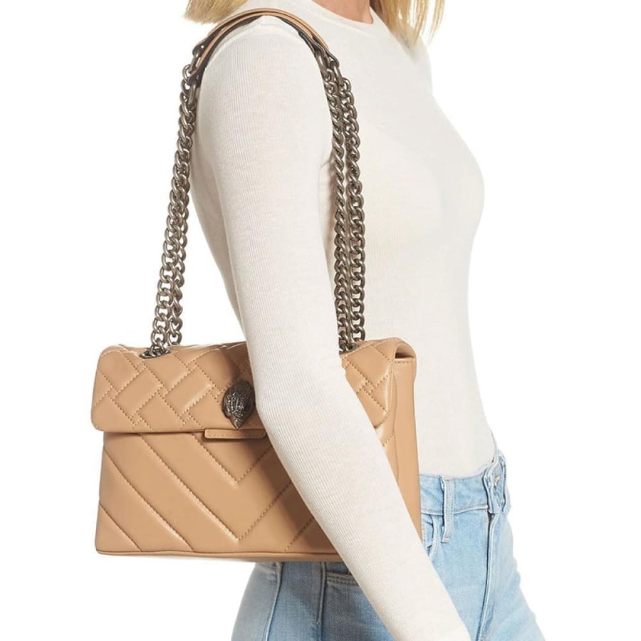 Kurt Geiger leather padded bag beige