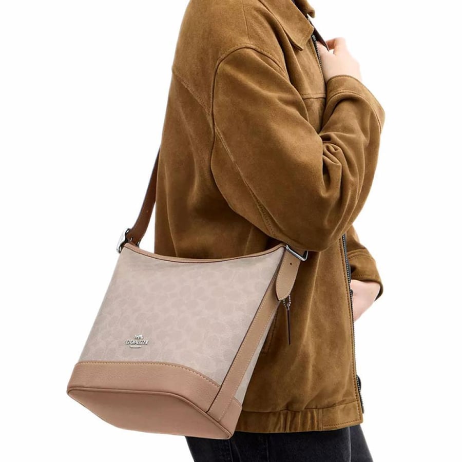 Coach bag good double silver