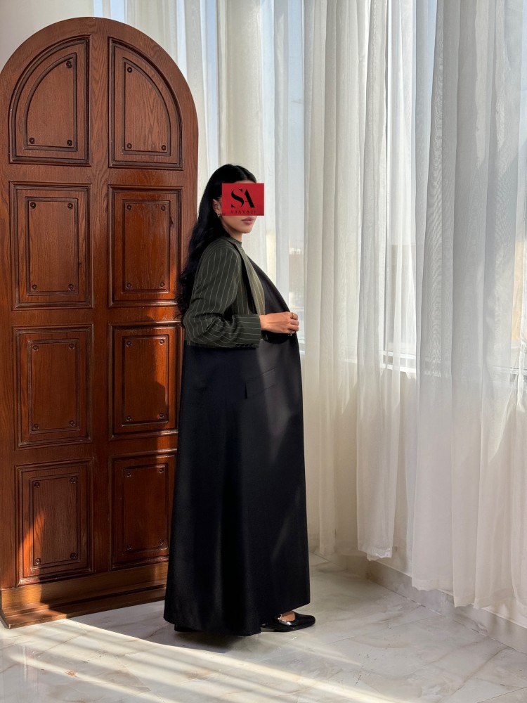 بليزر اسود وزيتي (1)