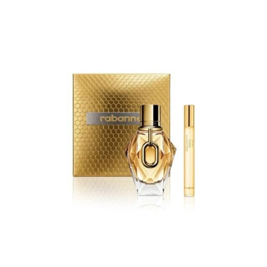 مجموعة عطر باكو رابان مليون جولد النسائي او دي بارفيوم 90 مل + عينة 20 مل