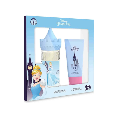 صورة مجموعة مجموعة ديزني برينسيس سندريلا أو دو تواليت للنساء 100 مل شاور جل 75 مل 2قطع