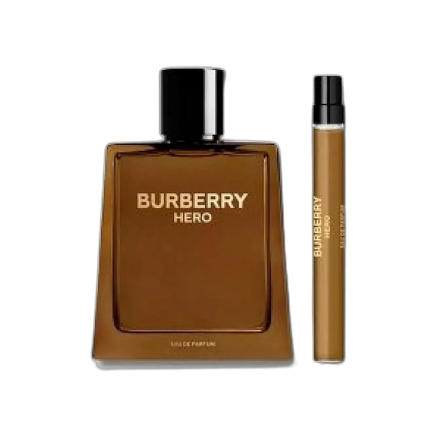 طقم عطر بربري هيرو للرجال أو دو بارفان 100 مل + أو دو بارفان 10 مل