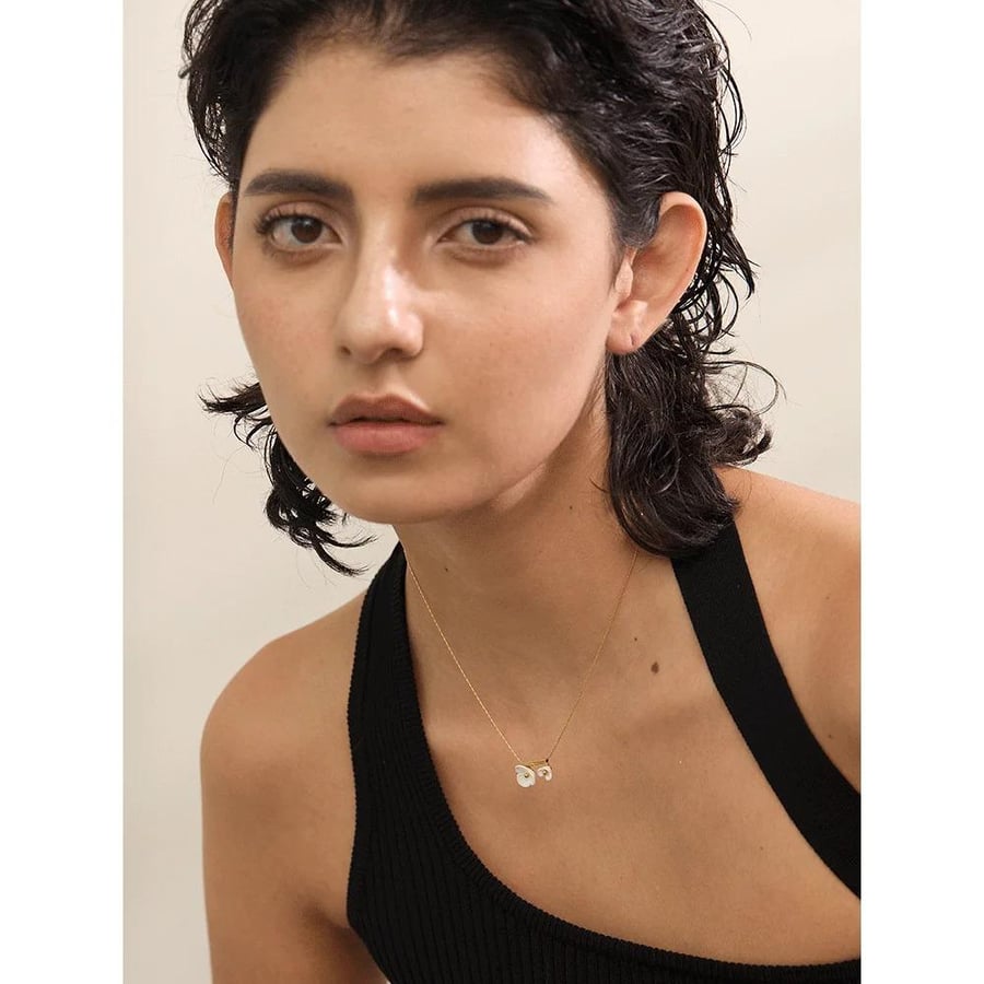 Zircon Necklace in 18k Gold Plated
