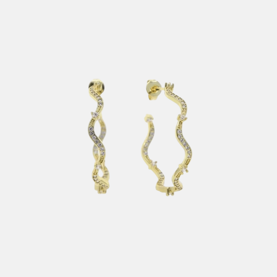 Waves Earrings in 18K Gold Plated