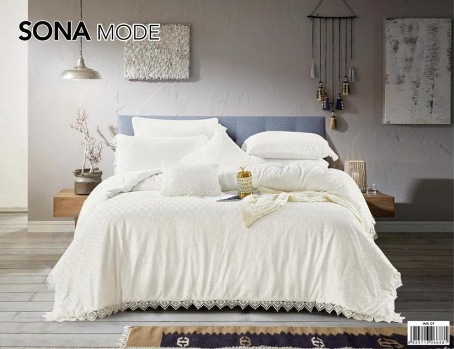 Winter velvet bedspread for two, 8 pieces
