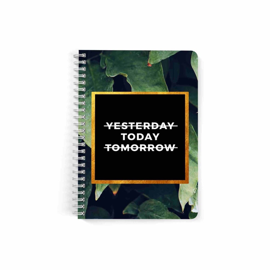 Today A5 Spiral notebook for school or business note taking with 60 sheets By LOWHA