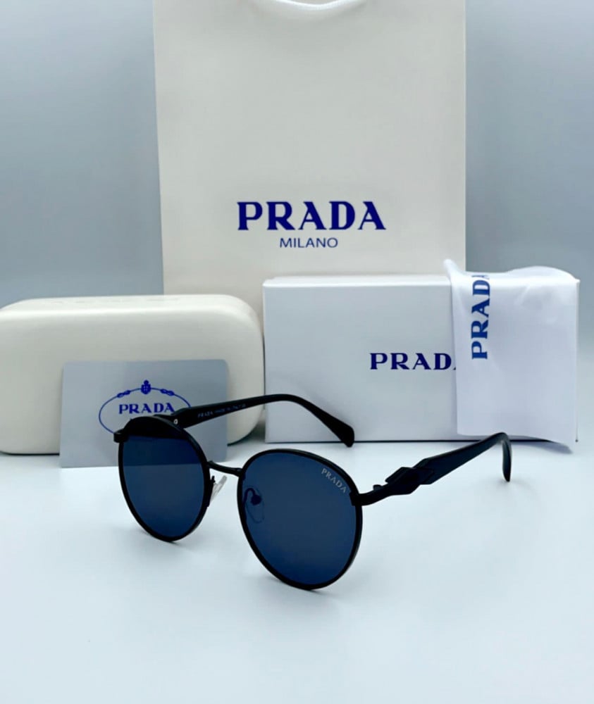 Prada round black sunglasses