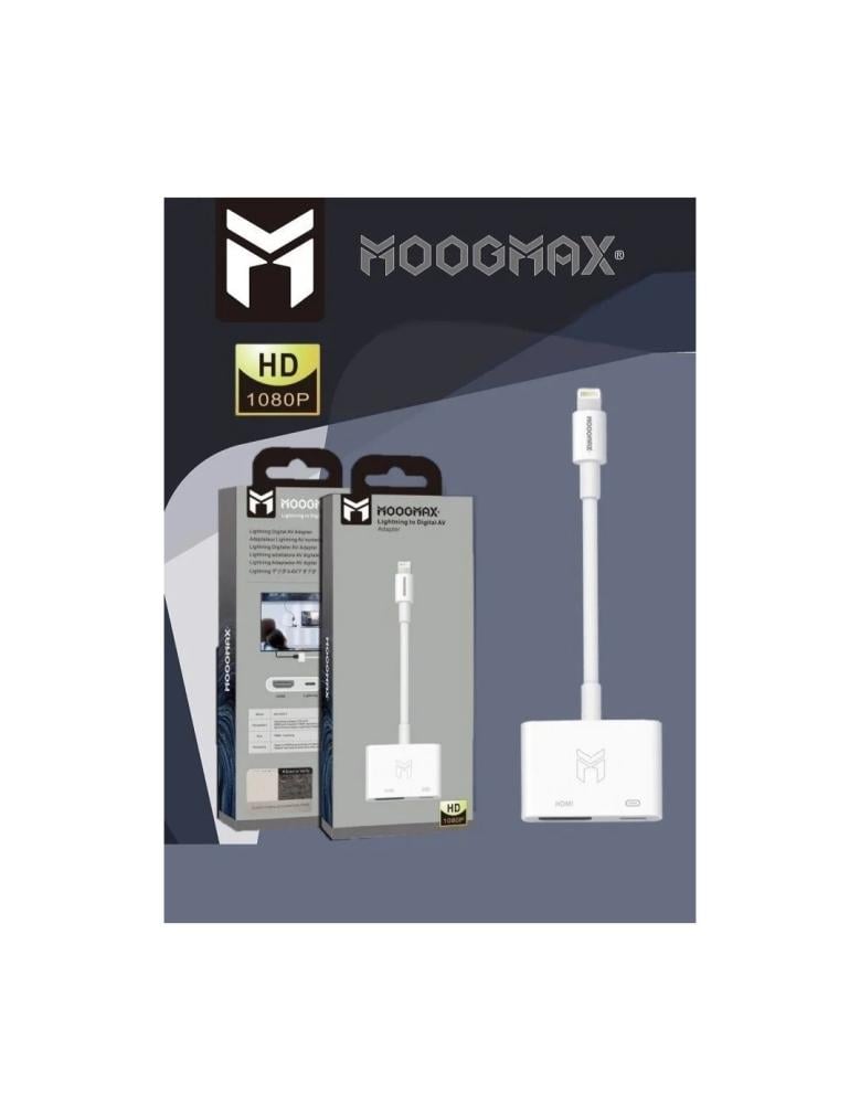 وصلة محول LIGHTNING الى HDMI TO  شركة  MOOGMAX