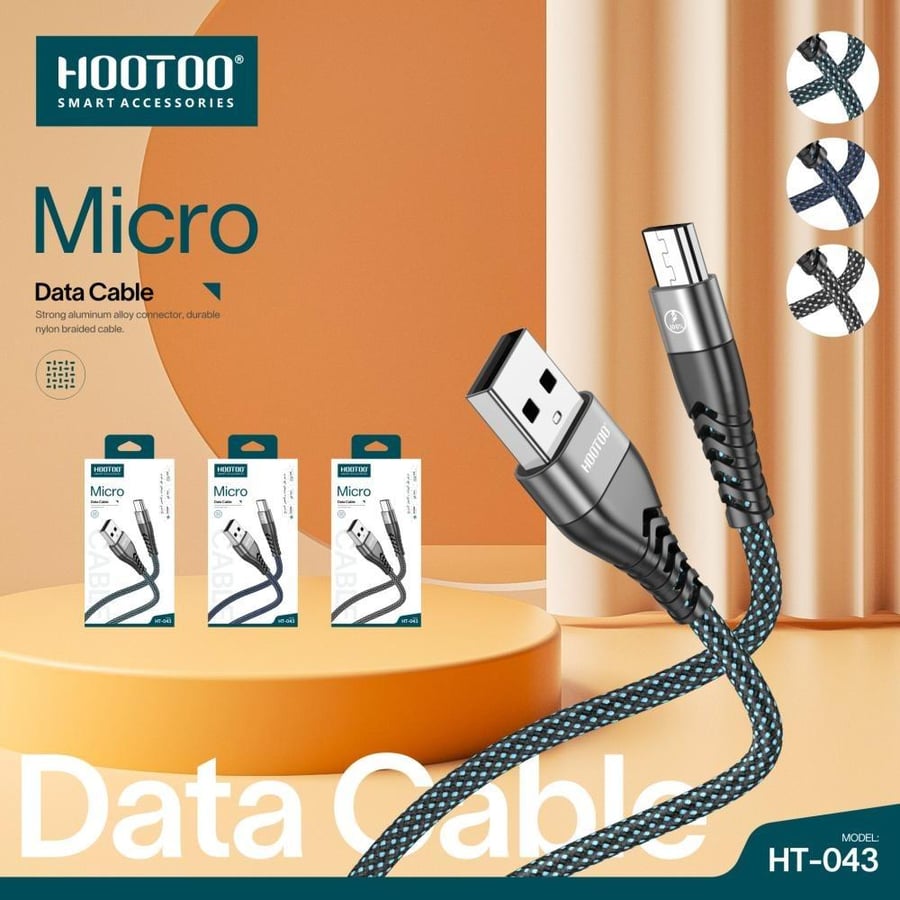 كيبل قماشي  1 متر شركة Hootoo
