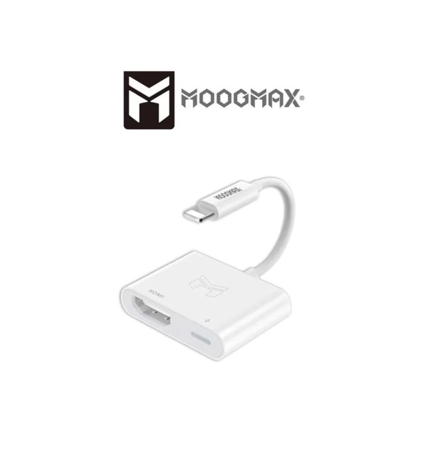 وصلة محول LIGHTNING الى HDMI TO  شركة  MOOGMAX