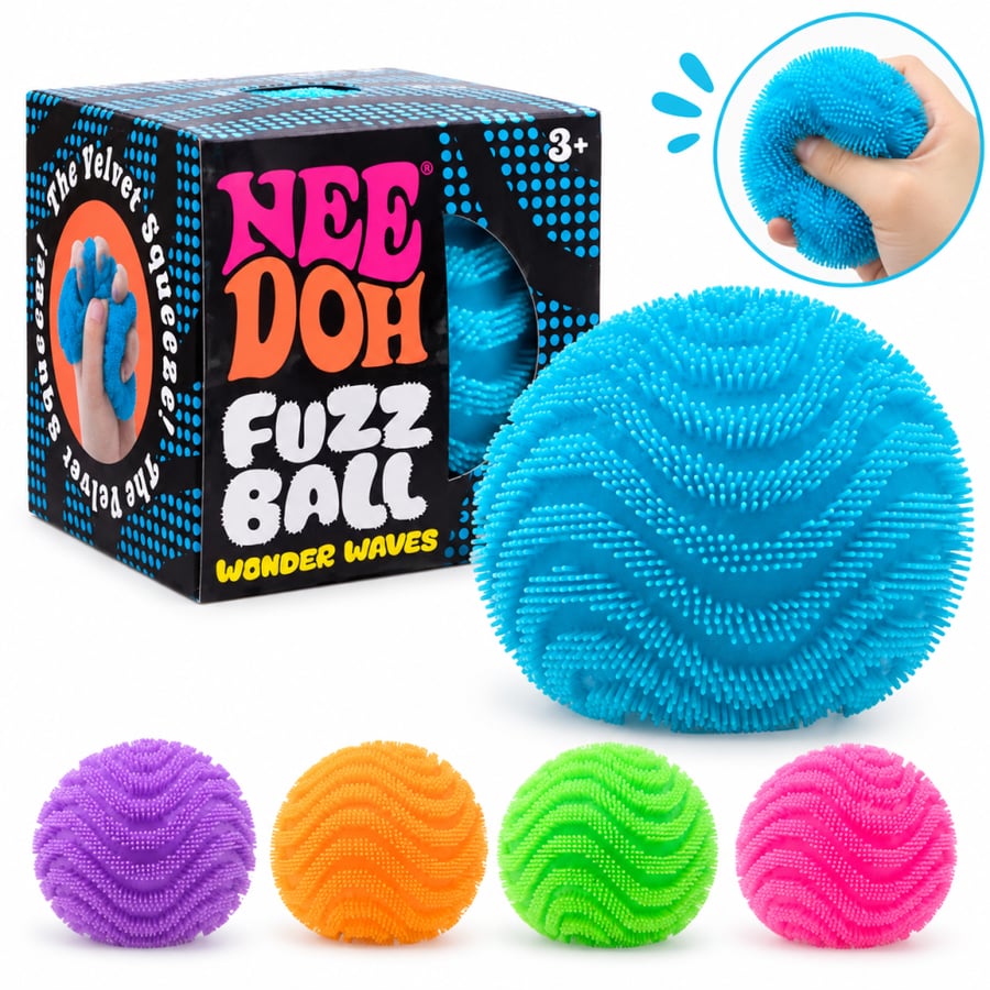 نيدو فاز بول – كرة السكويشي المخملية المتموجة | NeeDoh Fuzz Ball