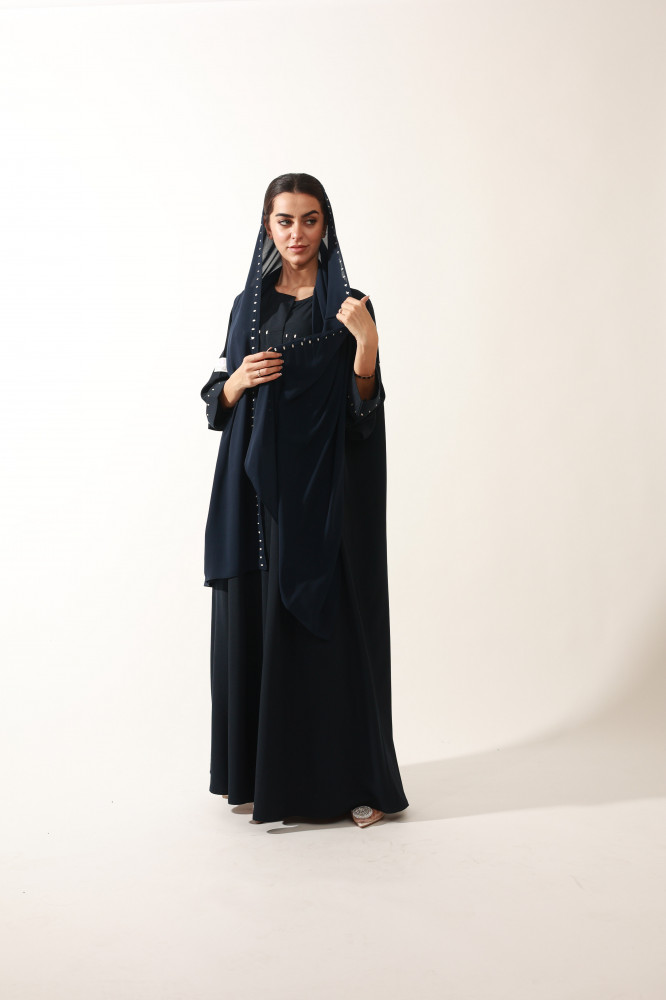 Hind navy blue abaya