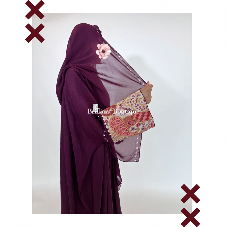 Fatimah Abaya-Maroon
