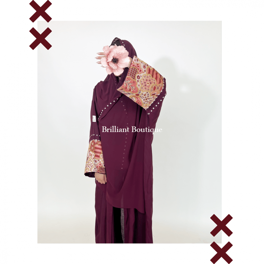 Fatimah Abaya-Maroon